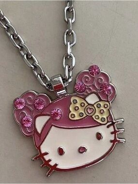 LOOKING FOR EXACT Sanrio Hello Kitty Pink and Gold Bow Pendant Necklace